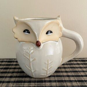 FREE W/ $50 ORDER GIBSON HOME Fox Coffee Mug 3D Sculpted Ceramic Large 20oz #466